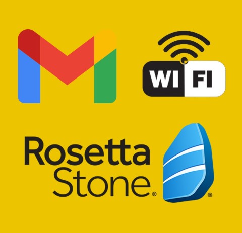 دليل استخدام البريد الأكاديمي و تفعيل منصة اللغات Rosetta Stone واستعمال الويفي